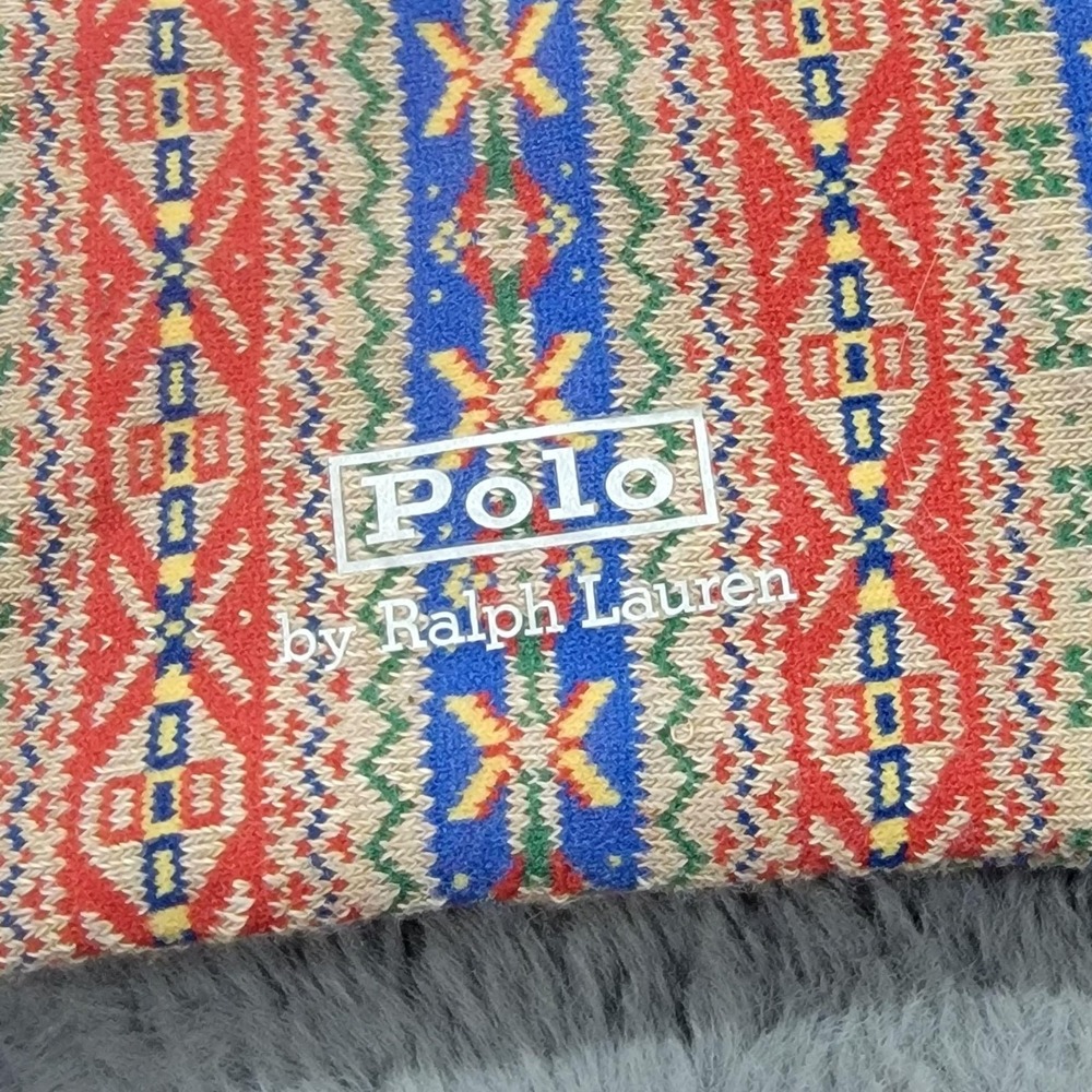Polo Ralph Lauren Socks Mens 10-13 Tan Fair Isle Knit Winter Dress Mid Calf - Picture 5 of 5